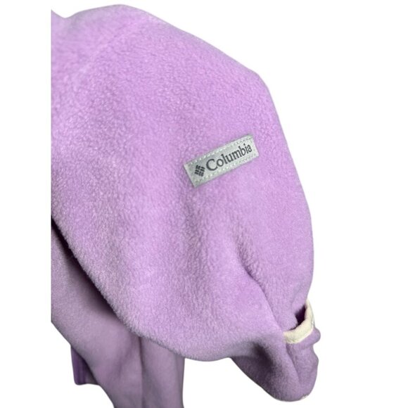 Columbia Infant Tiny bear Purple Fleece Hooded Bunting Suit Full-Zip 6-12 months - Picture 6 of 7
